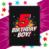 5 Year Old Superhero Birthday Boy 5th Birthday