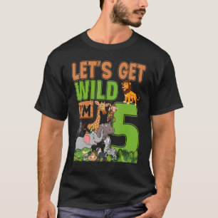 5 Year Old Zoo Birthday Safari Jungle Animal 5th B T-Shirt