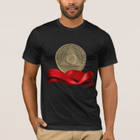 5 Year Sober Recovery Anniversary Coin Red Ribbon