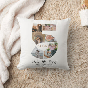 5 Year Wedding Anniversary Cushion