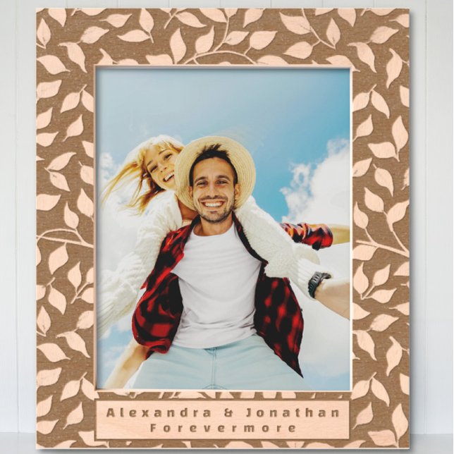 5 Year Wedding Anniversary Whimsical Leaf Pattern Etched Frames (Creator Uploaded)