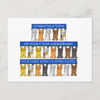 5 Year Work Anniversary Congratulations Cats
