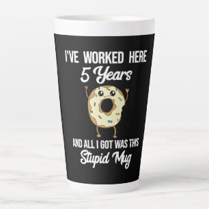 5 Year Work Anniversary Employee Appreciation Latte Mug