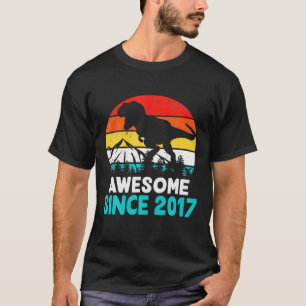 "5 Years 5Th Birthday Boy Gorgeous From 2017 Dinos T-Shirt