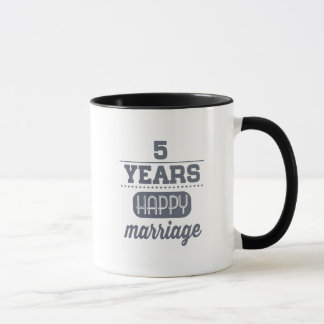 5 Years Happy Marriage Mug