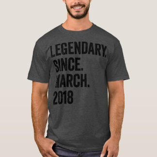 5 Years Legendary Since March 2018 5th Birthday T-Shirt
