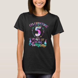 5 Years Of Being Awesome 5 Years Old 5th Birthday T-Shirt