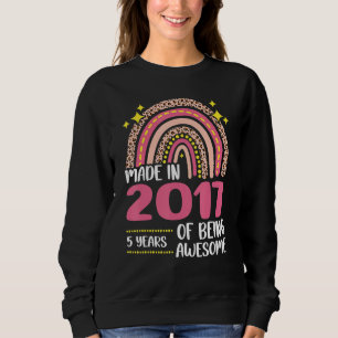 5 Years Old 5th Birthday Born In 2017 Women Girls Sweatshirt