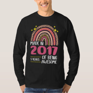 5 Years Old 5th Birthday Born In 2017 Women Girls T-Shirt