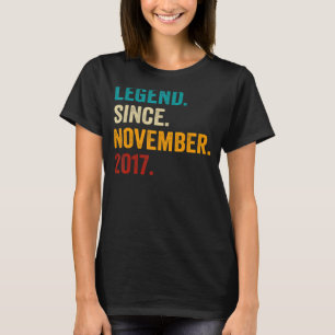 5 Years Old 5th Birthday Boy Legend Since Novembe T-Shirt
