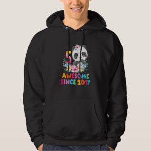 5 Years Old 5th Birthday Panda Unicorn Girl Party Hoodie