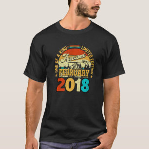 5 Years Old Awesome Since February 2018 5th Birthd T-Shirt