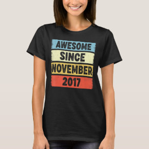 5 Years Old Awesome Since November 2017 5th Birthd T-Shirt