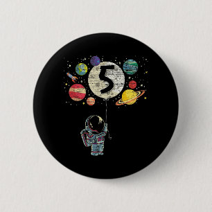 5 Years Old Birthday Boy Gifts Astronaut 5th Birth 6 Cm Round Badge