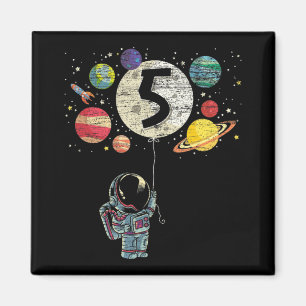5 Years Old Birthday Boy Gifts Astronaut 5th Birth Magnet