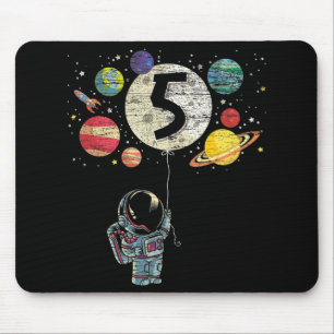 5 Years Old Birthday Boy Gifts Astronaut 5th Birth Mouse Pad