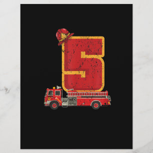 5 Years Old Birthday Boy Gifts Firefighter Custom Letterhead
