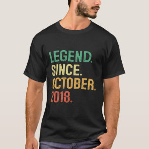 5 Years Old Gifts Legend Since October 2018 5Th Bi T-Shirt