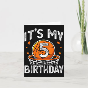 5 Years Old Kids Basball Sport 5th Birthday Boy Card