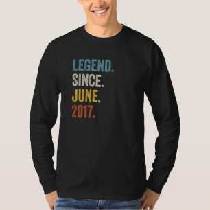 5 Years Old Legend Since June 2017 5th Birthday T-Shirt