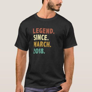 5 Years Old Legend Since March 2018 5th Birthday   T-Shirt