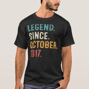5 Years Old Legend Since October 2017 5th Birthday T-Shirt