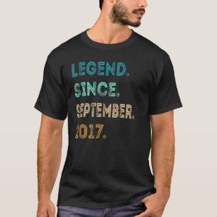 5 Years Old Legend Since September 2017 5th Birth T-Shirt