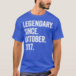 5 Years Old Legendary Since October 2017 5th Birth T-Shirt