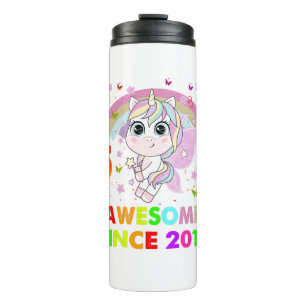 5 Years Old Unicorn 5th Birthday Girl Unicorn Part Thermal Tumbler