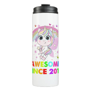 5 Years Old Unicorn Cutie 5th Birthday Unicorn Thermal Tumbler