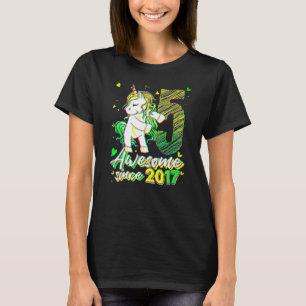 5 Years Old  Unicorn Flossing 5th Birthday Girl Un T-Shirt