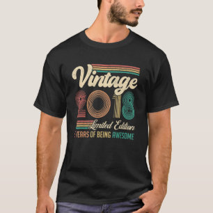5 Years Old Vintage 2018  5th Birthday T-Shirt