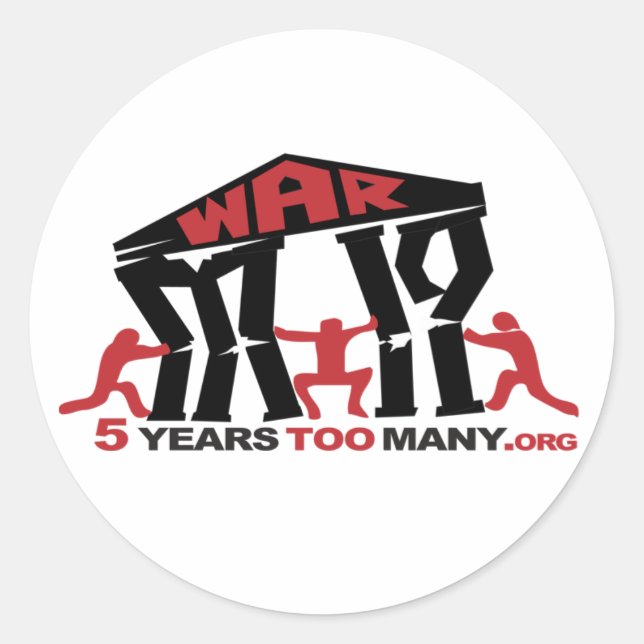 5 Years Too Many Round Sticker (Front)