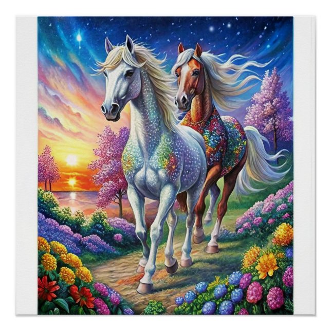 5D Diamond Painting Kit Horse Design DIY Wall Art (Front)