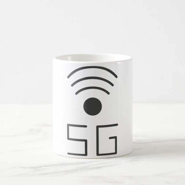 5G WiFi Icon Coffee Mug (Center)