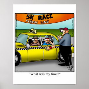 5K Race Humour Poster Gift