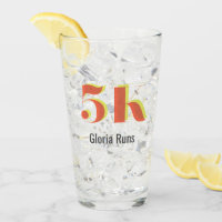 5k Race Running Celebration Bold Yellow Red Text