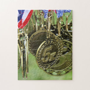5K Run Medals colour photo Jigsaw Puzzle