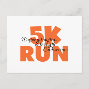 5K Run Orange Postcard