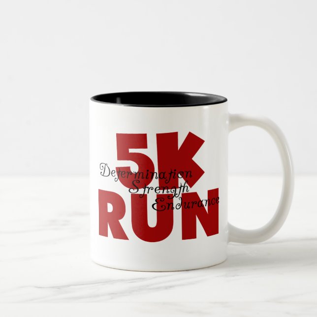 5K Run Red Two-Tone Coffee Mug (Right)