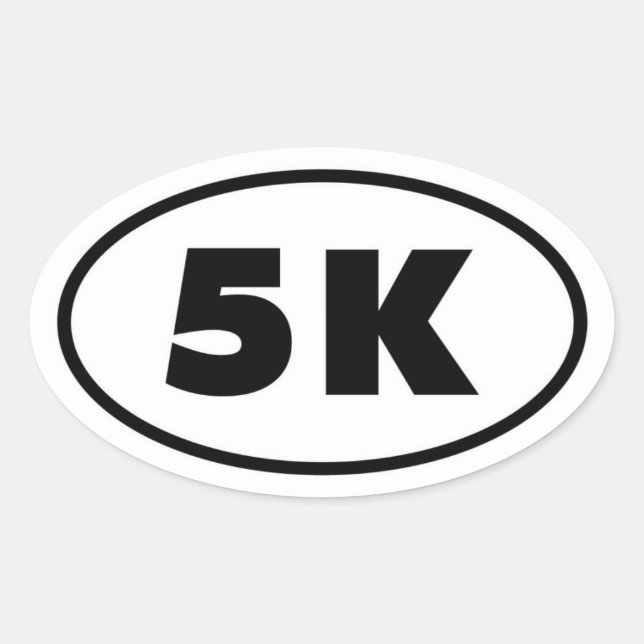 5K Runner Oval Oval Sticker (Front)