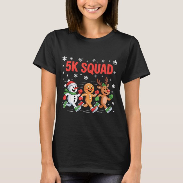 5k Squad Shirt Funny Christmas Running Team  (Front)