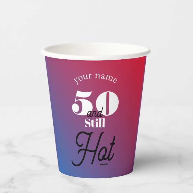 5O and still hot Paper Cups (Front)