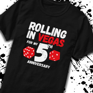 5th Anniversary Married 5 Years Vegas Anniversary T-Shirt