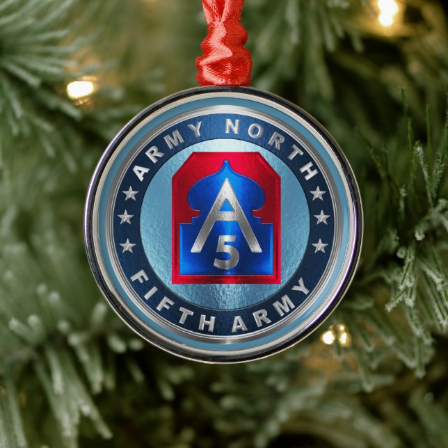  5th ARMY Metal Ornament (Tree)