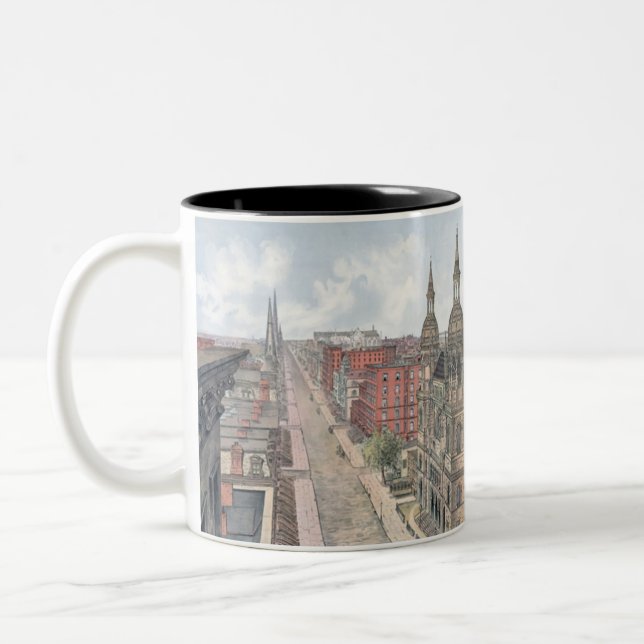 5th Avenue New York City Two-Tone Coffee Mug (Left)