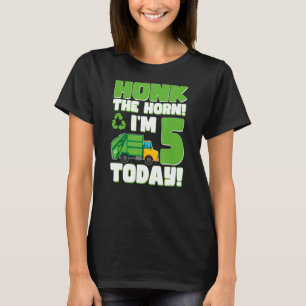 5th Birthday 5 Year Old Kids Recycling Trash Garba T-Shirt