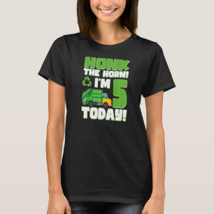 5th Birthday 5 Year Old Kids Recycling Trash Garba T-Shirt