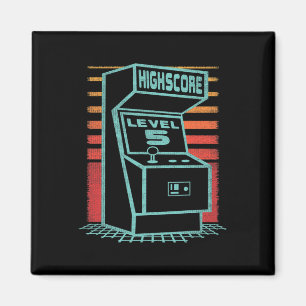 5th Birthday 5 Year Old Retro Gamer Level Up Unloc Magnet