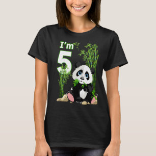 5th Birthday  5 Years Old Party Animal Panda  8 T-Shirt